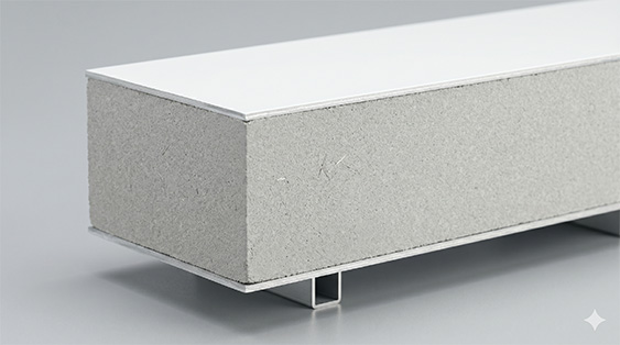 Glass magnesium board sandwich panel core for high temperature resistance