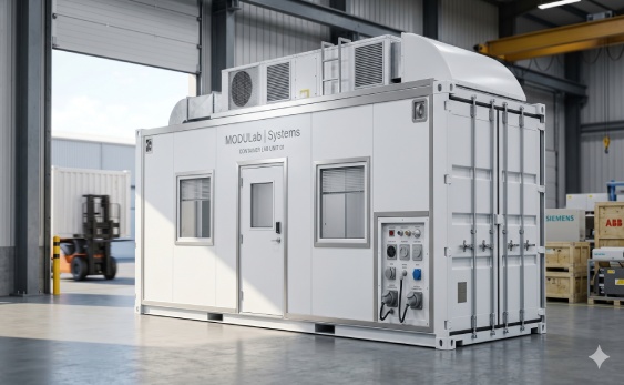 Airtight transportable container laboratory module built by leading cleanroom manufacturer wonclean for field deployment
