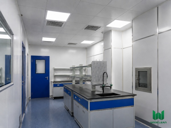 HTBT China cleanroom project with ceiling grid and laboratory cleanroom installation