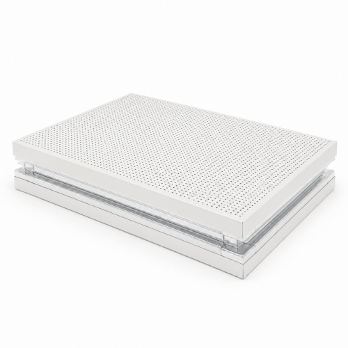 Soundproof panel perforated facing and edge frame