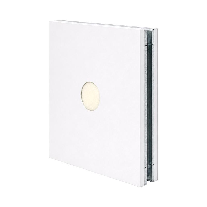 PU cleanroom panel - perspective view with polyurethane foam core and edge joint