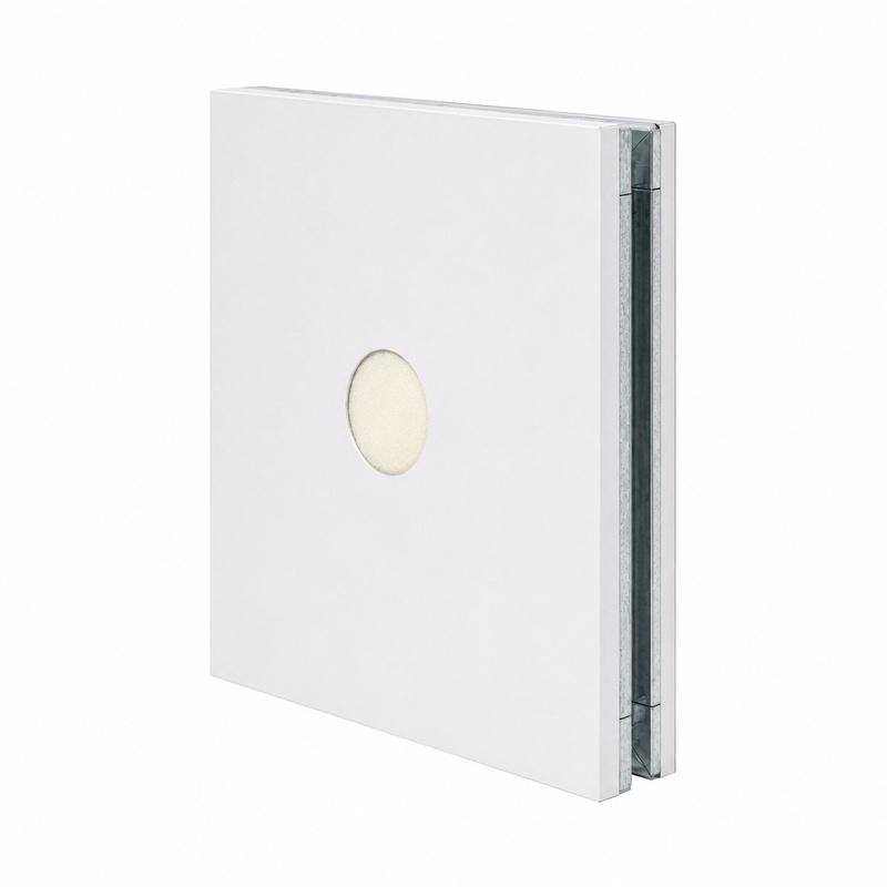 PIR cleanroom panel - perspective view with PIR foam core and edge joint