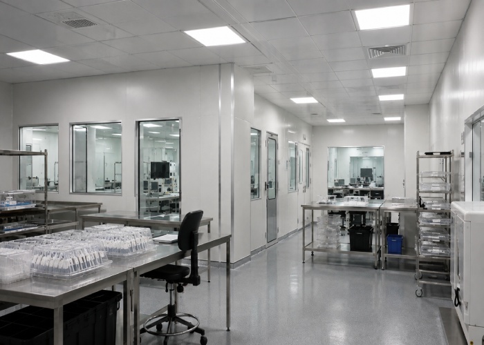 Medical Lab Wall Panels for ISO 8 Device Assembly: Vision Windows, Doors and Cleanable Partitions