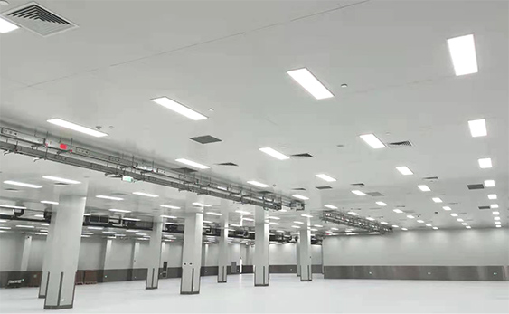 Installation and construction of FFU ceiling grid system in clean room
