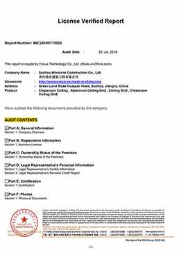 License Verified Report