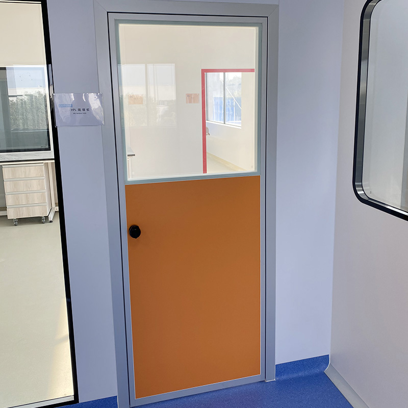 Aluminum frame half glass door